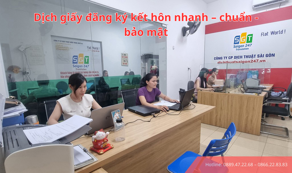 Dịch giấy đăng ký kết hôn
